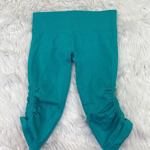 Lululemon In The Flow Crop II Heathered Teal Size 8 - Picture 3 of 9